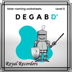 Royal Recorders - Level 6 - Turquoise - Note-naming Challenges