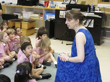 Donna Rhodenizer - teaching elementary music in Hong Kong