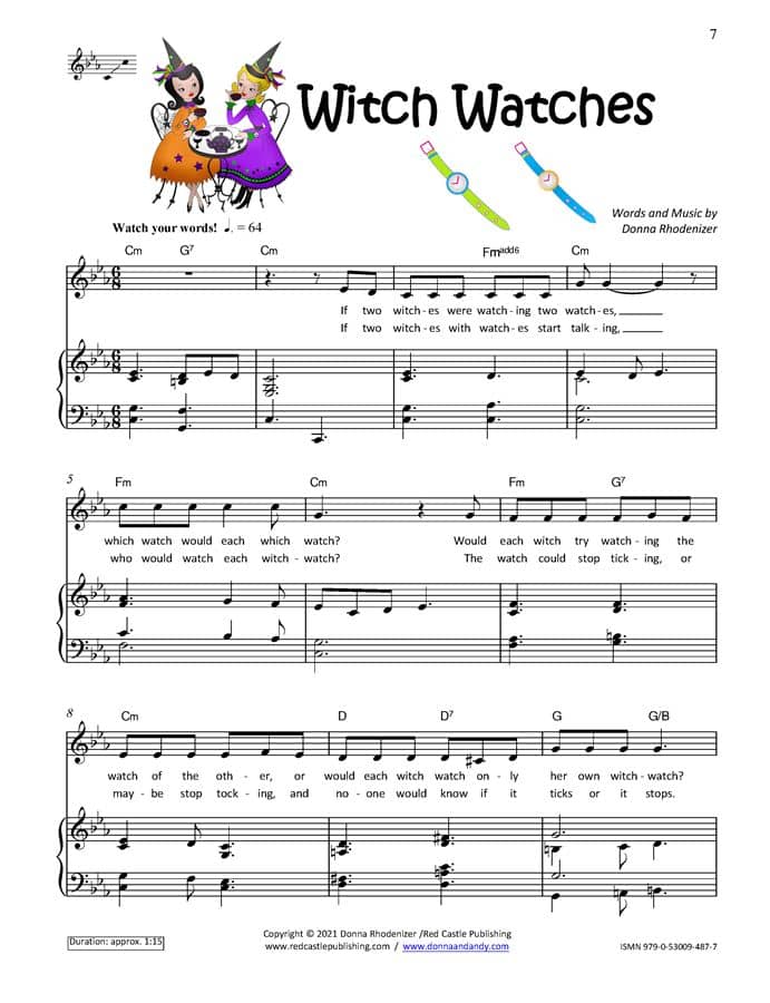 Witch Watches - 1st page - full score - SAMPLE