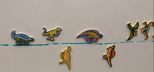 Composing with dinosaur magnets