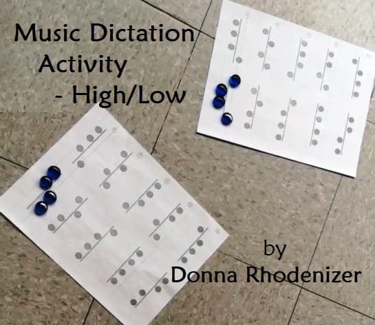There are a variety of activities that can be utilized as students begin exploring and labelling high and low. These activities can be introduced after the students have been singing s-m singing games and have internalized the s-m tone set. The actual sounds do not have to be labelled “so” and “mi” in the initial stages, “high” and “low” will be enough to direct the activities.