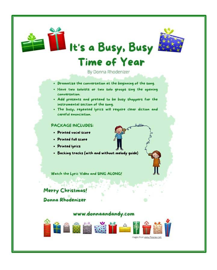 It's a Busy, Busy Time of Year - by Donna Rhodenizer