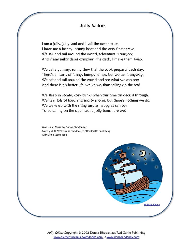 Jolly Sailors- Lyrics